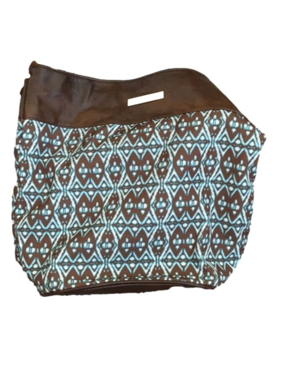 Christian Soriano Brown Faux Leather Pattern Purse